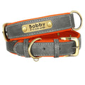 Custom Leather ID Nameplate Dog Collar